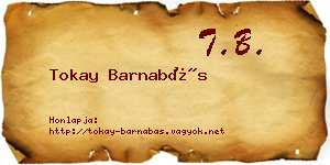 Tokay Barnabás névjegykártya