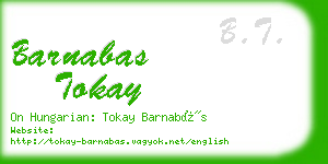 barnabas tokay business card